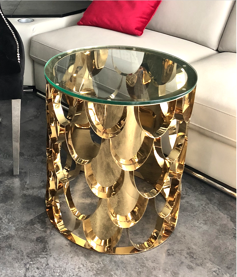 Boczny stolik kawowy Archi - gold