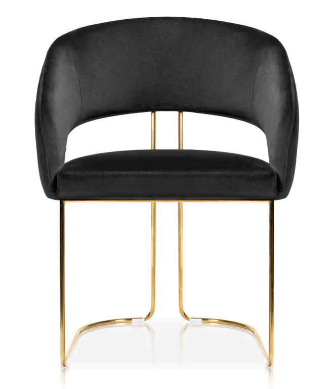 Krzesło Malaga czarny/złoty